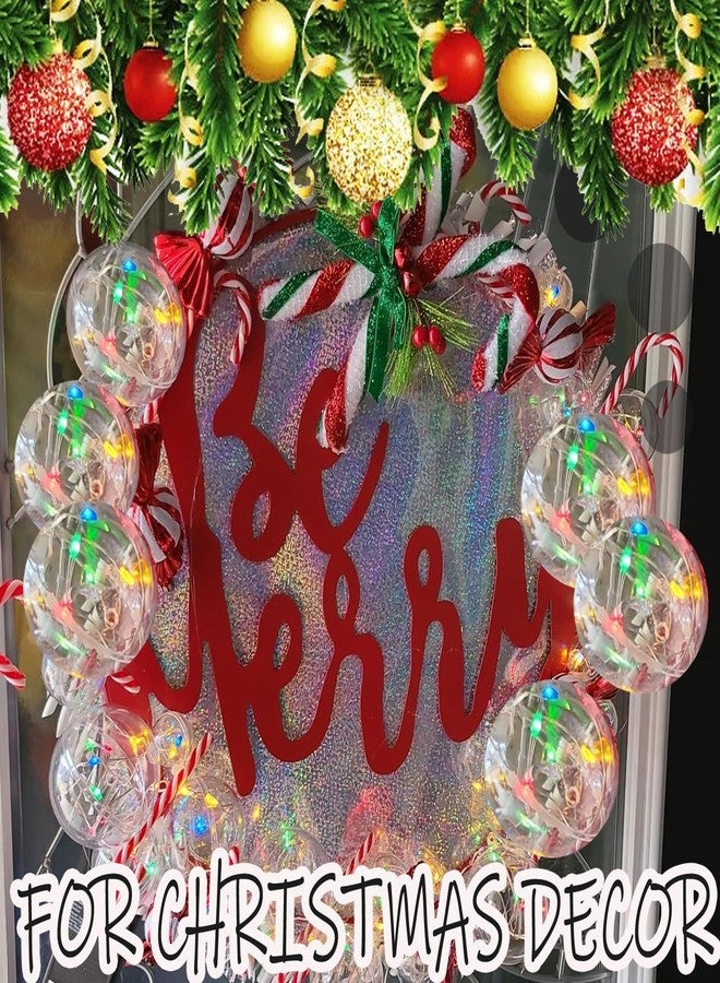 JK-GMTE 12Pack 80mm Clear Christmas Ball Ornaments, 3.14IN Fillable DIY Craft Plastic Balls Transparent Xmas Decor Balls - Fillable Bauble Ball Ornaments for Holiday Wedding Party Décor - Image 4